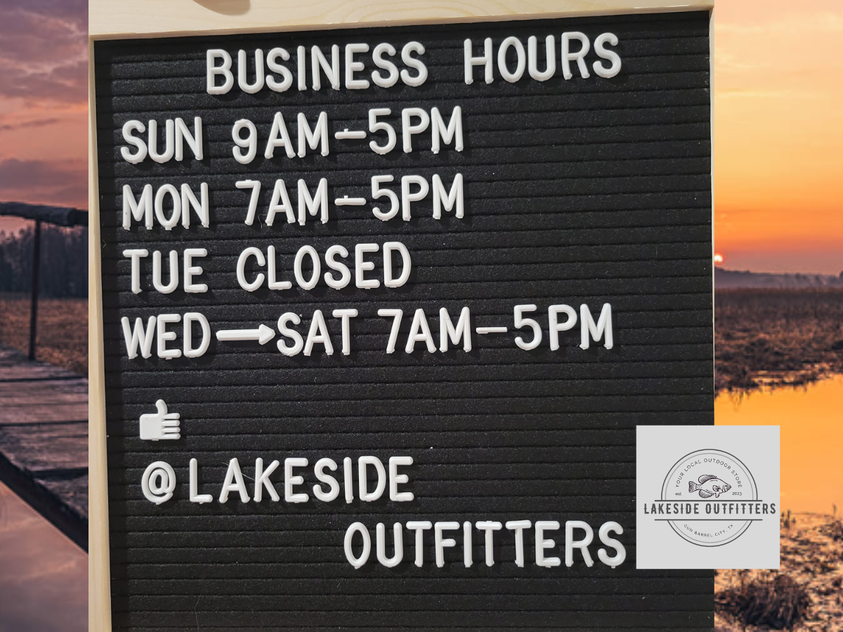 New Hours - Lakeside Outfitters